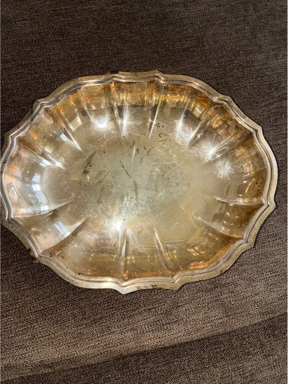 Vintage International Silver Company Chippendale Silverplated Serving Bowl